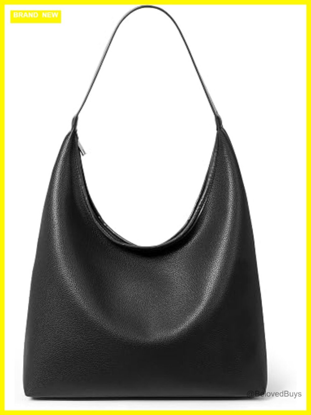 Large Hobo Bag, Soft Vegan Leather Slouchy Shoulder Tote, Center Zip Divider,